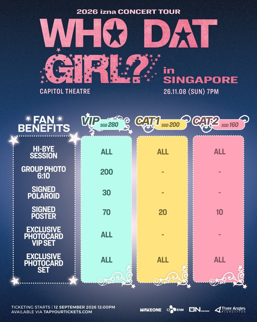 2026 izna CONCERT TOUR: WHO DAT GIRL? in SINGAPORE
