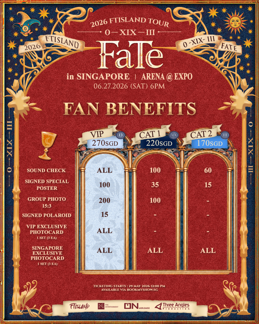 2026 FTISLAND TOUR 0 — XIX — III 'FaTe' in Singapore
