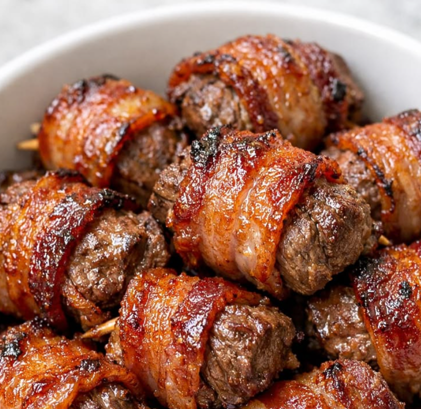 Bacon-Wrapped Steak Bites
