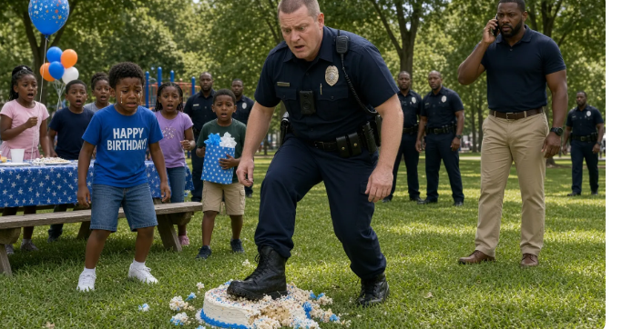 COP CRUSHED A BLACK BOY’S BIRTHDAY CAKE AT THE PARK—THEN HIS FATHER MADE ONE CALL