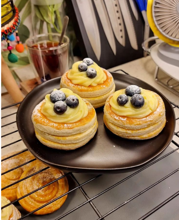 Blueberry Vanilla Cream Danish