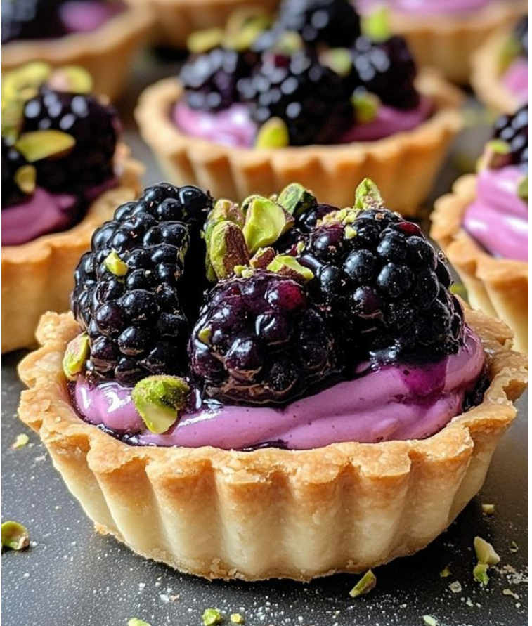 Mixed Berry Pistachio Cream Tartlets
