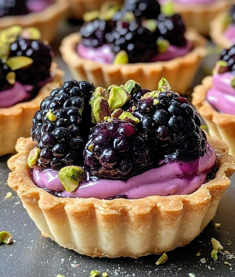 Mixed Berry Pistachio Cream Tartletss